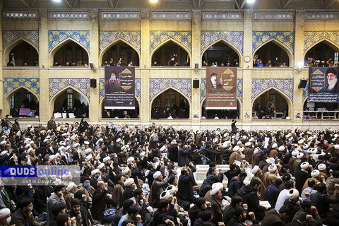 گزارش تصویری I تجمع حوزویان مشهد در پاسخ به اهانت نشریه فرانسوی