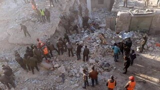 ۲۰ کشته و زخمی در اثر ریزش ساختمان در حلب