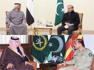 سفر رئیس امارات و مقام دفاعی عربستان به پاکستان