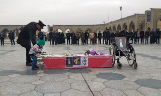 پیکر مطهر یک جانباز شهید در مشهد تشییع و خاکسپاری شد
