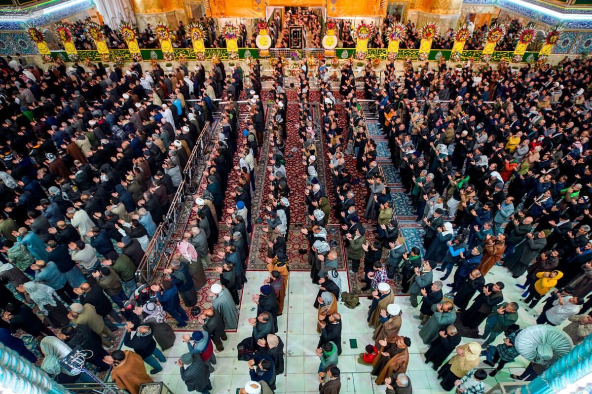 حضور پرشور زائران در حرم امام علی (ع) را ببینید