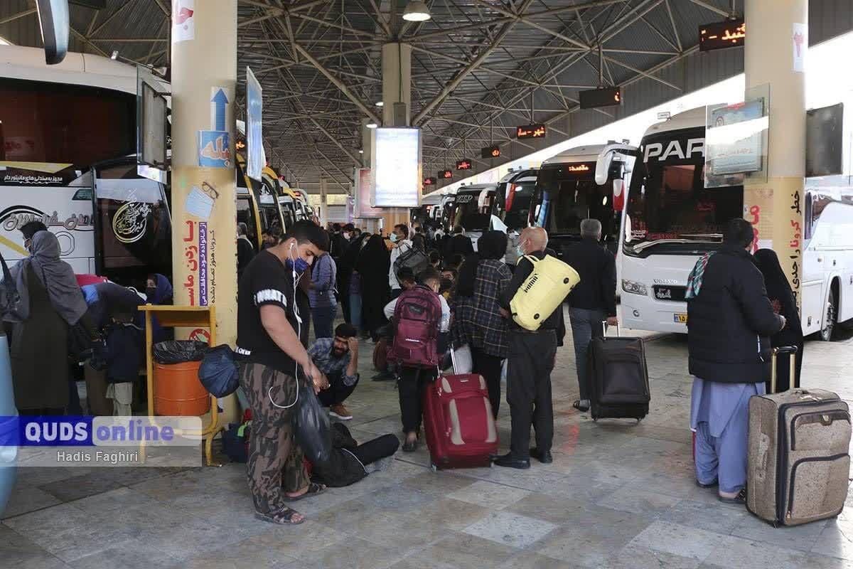 افزایش ۲۳ درصدی جابجایی مسافران پایانه‌های مسافربری مشهد در شهریورماه