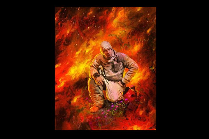 «ققنوس» حسن روح‌الامین به روح آتش‌نشان شهید تقدیم شد