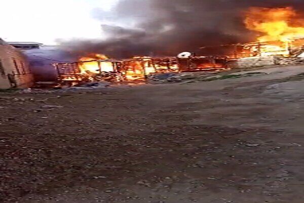 آتش سوزی در اردوگاه آوارگان بعلبک جان ۲ سوری را گرفت