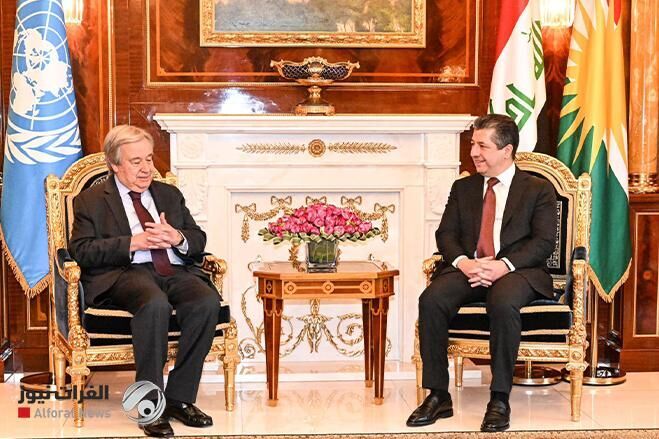 دیدار گوترش با رئیس دولت اقلیم کردستان عراق