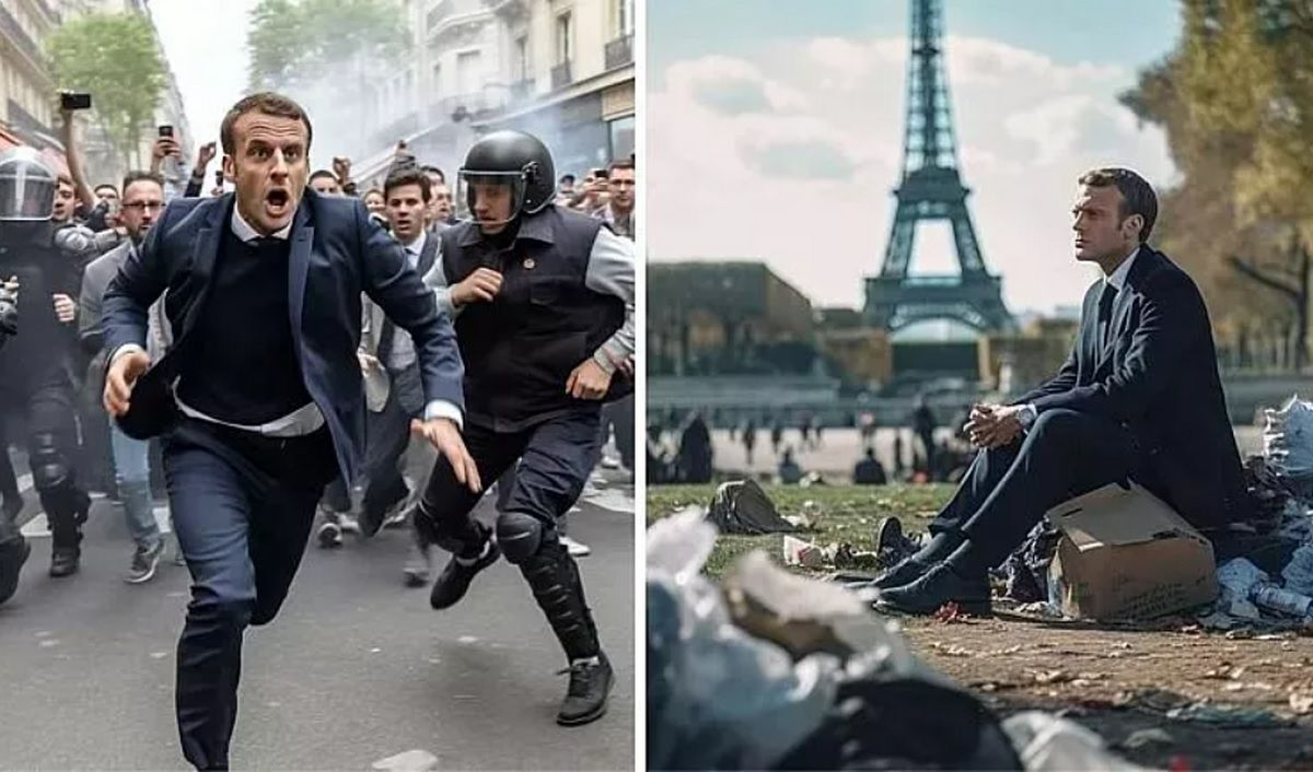 شوخی هوش مصنوعی با رئیس جمهور فرانسه+تصاویر