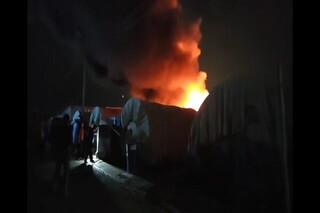 آتش‌سوزی در اردوگاه آوارگان در استان «دهوک» عراق