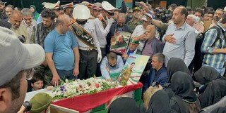 وداع با پیکر شهید جانی بت اوشانا/ نماینده آشوریان: مدیون اشک مادران شهدا هستیم