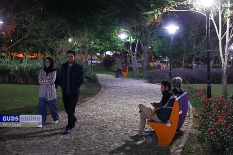 گزارش تصویری Iحضور مردم مشهد در خیابان پس از وقوع زلزله