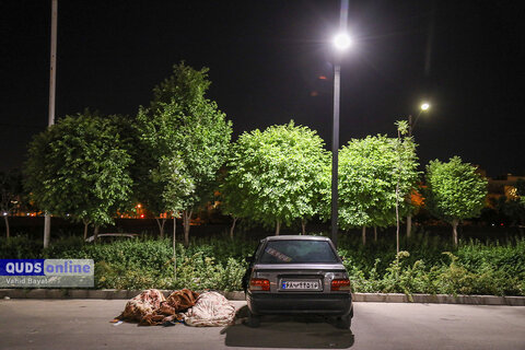 گزارش تصویری Iحضور مردم مشهد در خیابان پس از وقوع زلزله