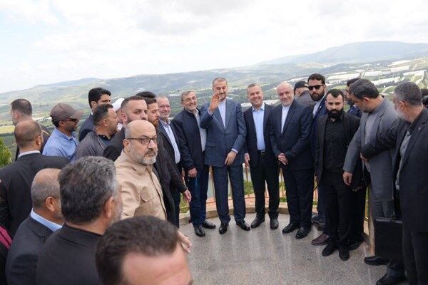 امیرعبداللهیان در نقطه صفر مرزی لبنان و فلسطین اشغالی؛ حمایت از مقاومت لبنان با صدای بلند