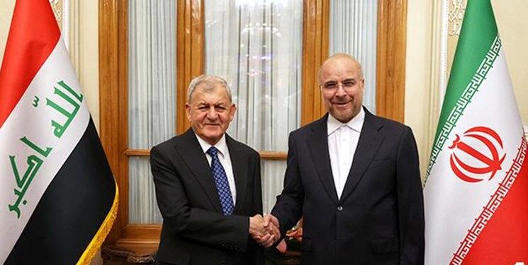 رئیس‌جمهور عراق با قالیباف دیدار کرد