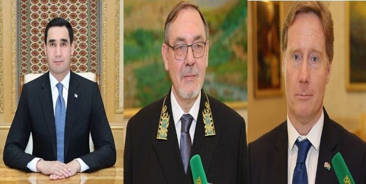 دیدار سفرای جدید روسیه و انگلستان با رئیس جمهور ترکمنستان