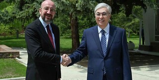 دیدار رئیس جمهور قزاقستان با رئیس شورای اروپا