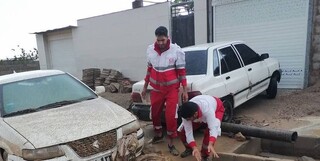 امدادرسانی هلال‌احمر در ۱۵ روستای سیل‌زده کرمان