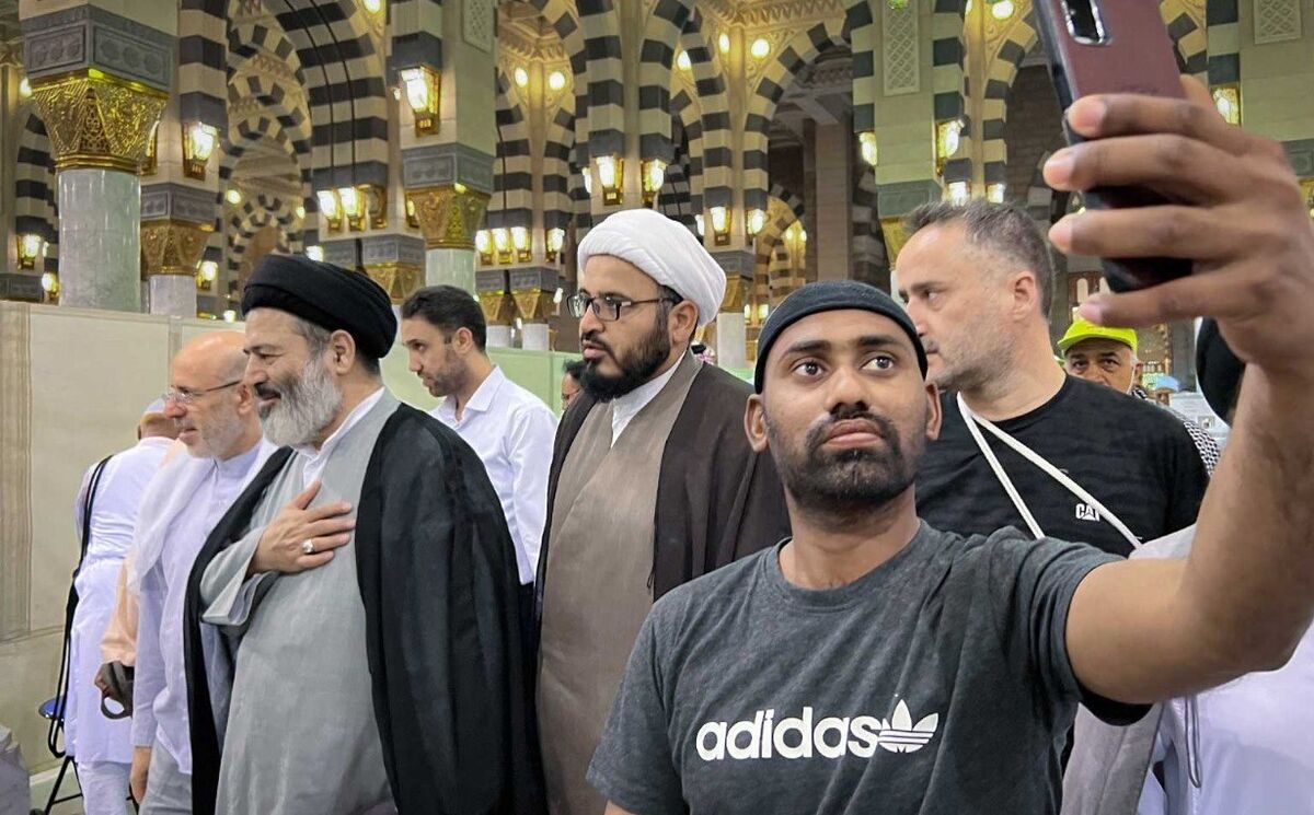 تصاویر حضور سرپرست حجاج ایرانی در مسجد النبی