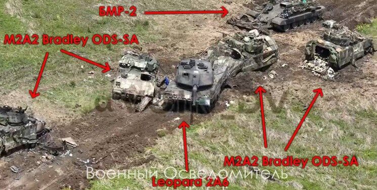 کوه تجهیزات ناتو در ضدحمله اوکراین موش زایید