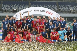 بازگشت تیم ملی فوتبال پس از قهرمانی در تورنمنت کافا