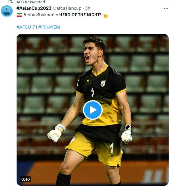 تمجید کنفدراسیون آسیا از نوجوانان ایران +عکس