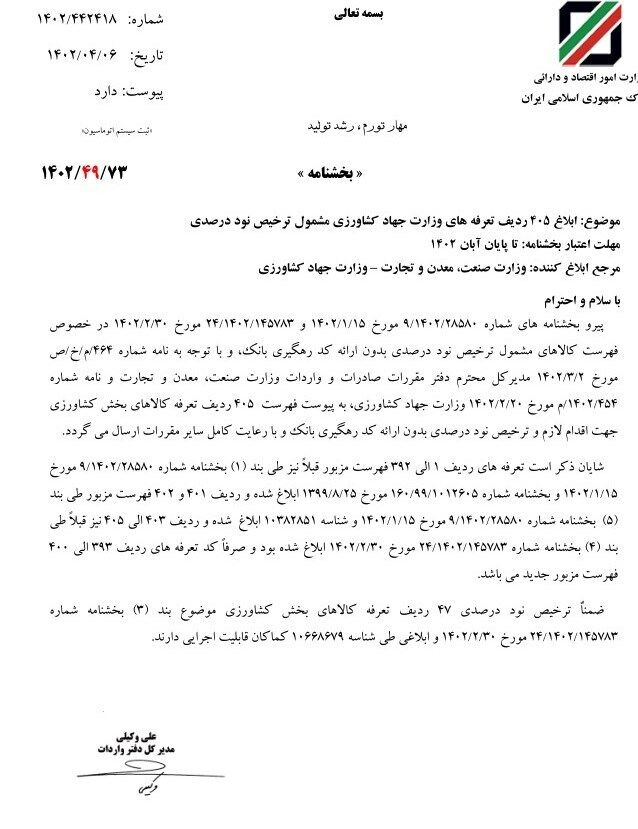 گمرک جمهوری اسلامی ایران ,