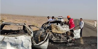 فوت ۵ نفر در حادثه برخورد دو دستگاه سواری سمند در محور ریگان – ایرانشهر