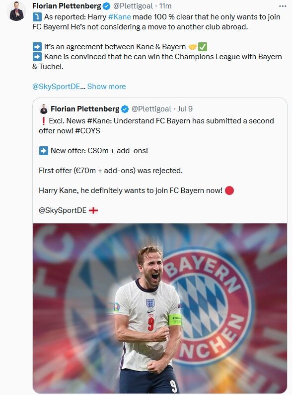 کاپیتان انگلیس جانشین لواندوفسکی در بایرن