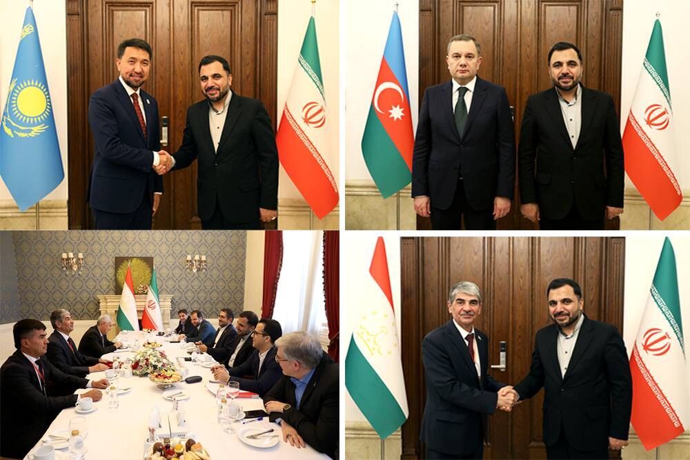 دیدار وزیر ارتباطات ایران با روسای هیات های عالی رتبه قزاقستان، آذربایجان و تاجیکستان