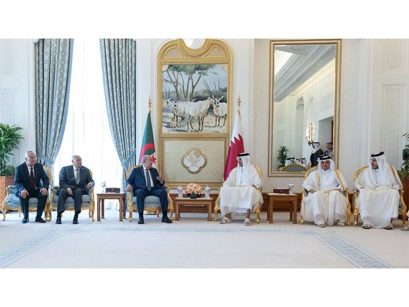 رایزنی امیر قطر با رئیس جمهور الجزایر