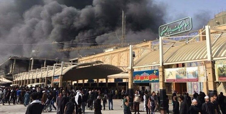آتش‌سوزی در نجف باعث انتقال ۷۰ زائر ایرانی به بیمارستان شد