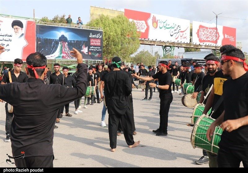 عزاداری روز تاسوعا در جوار ساحل خلیج فارس/ هرمزگان به سوگ قمر بنیهاشم نشست + فیلم و تصاویر