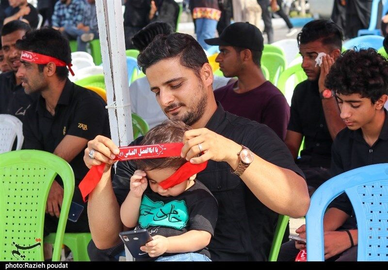 عزاداری روز تاسوعا در جوار ساحل خلیج فارس/ هرمزگان به سوگ قمر بنیهاشم نشست + فیلم و تصاویر