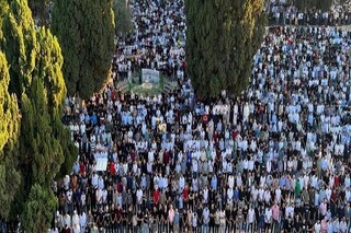 اقامه نماز جمعه در مسجدالاقصی با حضور ۴۵ هزار فلسطینی