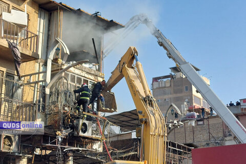 گزارش تصویری I انفجار و آتش سوزی در شهر کربلا