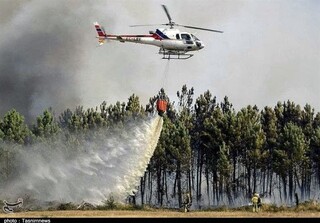 اعزام بالگرد سپاه برای مهار آتش‌سوزی در ۳ روستای مرزی مریوان