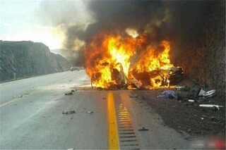 آتش سوزی خودرو حامل سوخت قاچاق در کرمان یک کشته بجا گذاشت