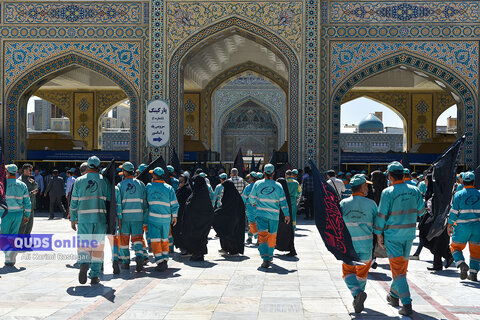 آیین اذن خدمت کاروان اربعین حسینی  خدام الحسین شهرداری مشهد به نجف اشرف