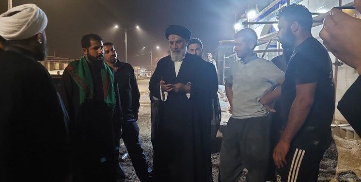 بازدید سه ساعته نماینده ولی فقیه در خوزستان از مواکب مرز چذابه+ تصاویر