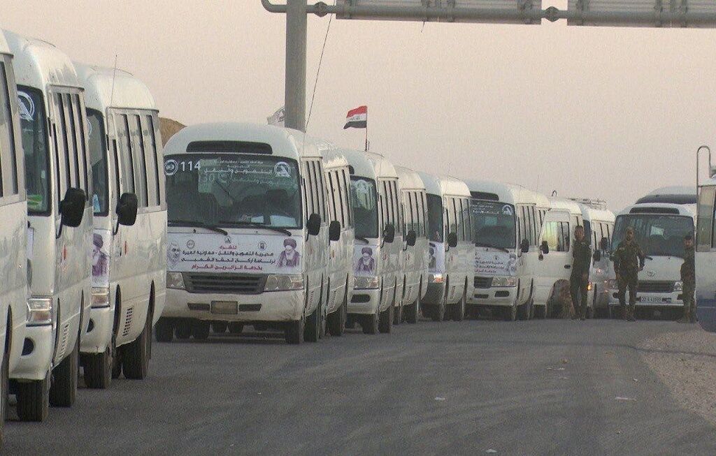 الحشد الشعبی ده‌ها خودرو برای انتقال زائران اربعین در عراق اختصاص داد