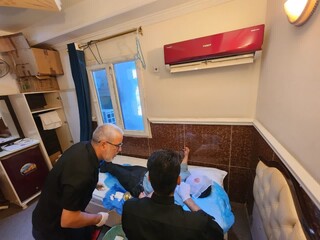ارائه خدمات پزشکی رایگان به ۳۵۰ نفر از زائران اربعین حسینی