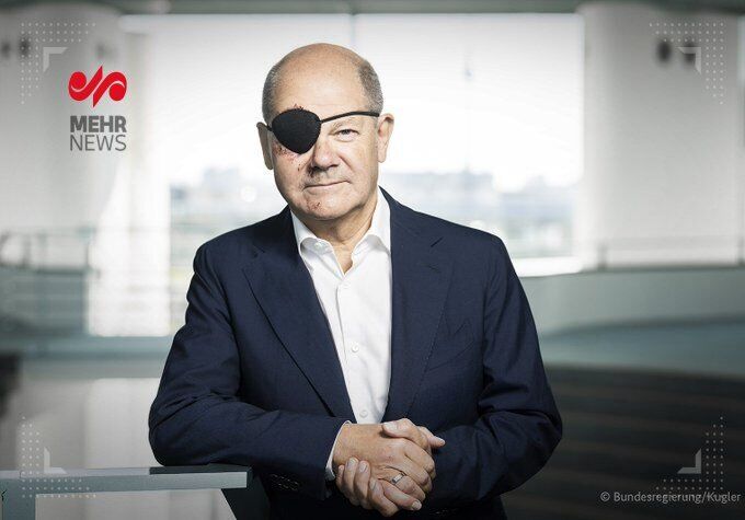 چهره متفاوت صدراعظم آلمان پس از بهزمینخوردن+ عکس