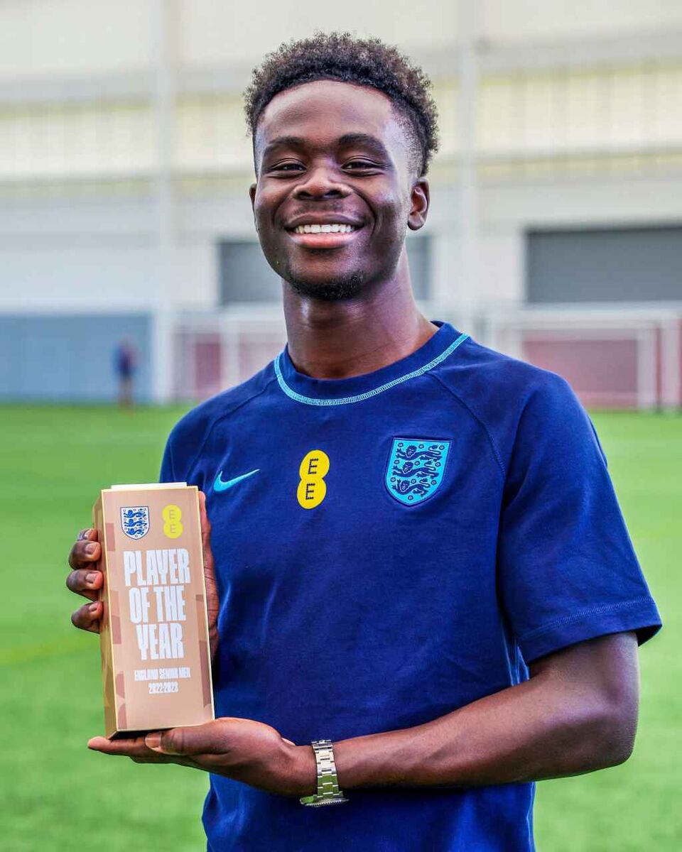بوکایو ساکا بهترین بازیکن تیم ملی انگلیس در سال 2023