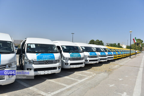 رونمایی از ۱۵۰ دستگاه اتوبوس  و ون با حضور وزیر کشور دکتر احمد وحیدی در مشهد
