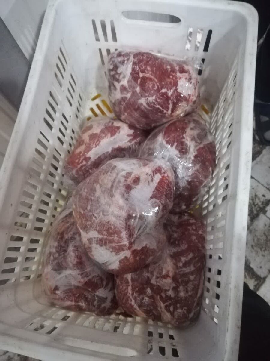 توقیف ۲۷۵ کیلوگرم گوشت گوساله منجمد برزیلی در مشهد
