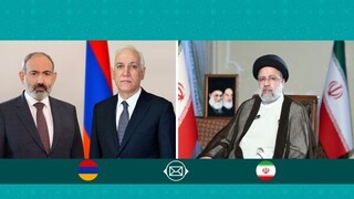 آیت الله رئیسی روز ملی ارمنستان را به رئیس جمهور و نخست وزیر این کشور تبریک گفت