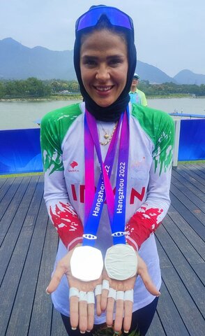 عکس| دستهای مهسا برای مدال آسیا پینه بست