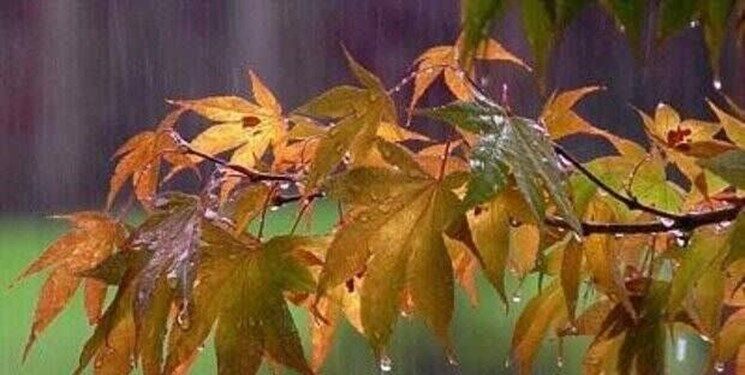 باران پاییزی در راه همدان