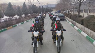برگزاری رژه اقتدار و مسابقات موتور سواری در مشهد مقدس