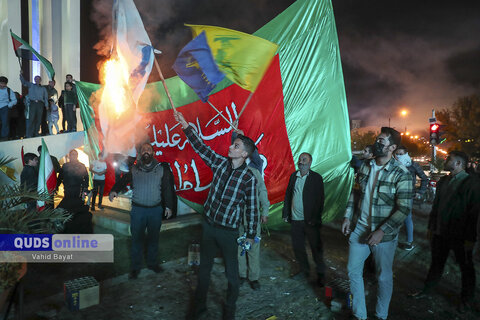 گزارش تصویری I جشن مردم مشهد در حمایت از مردم فلسطین و عملیات «طوفان الاقصی»