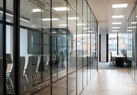 پارتیشن شیشه ای برای دفتر کار