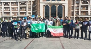 تجمع کادر درمان دانشگاه علوم پزشکی مشهد در محکومیت جنایت رژیم صهیونیستی